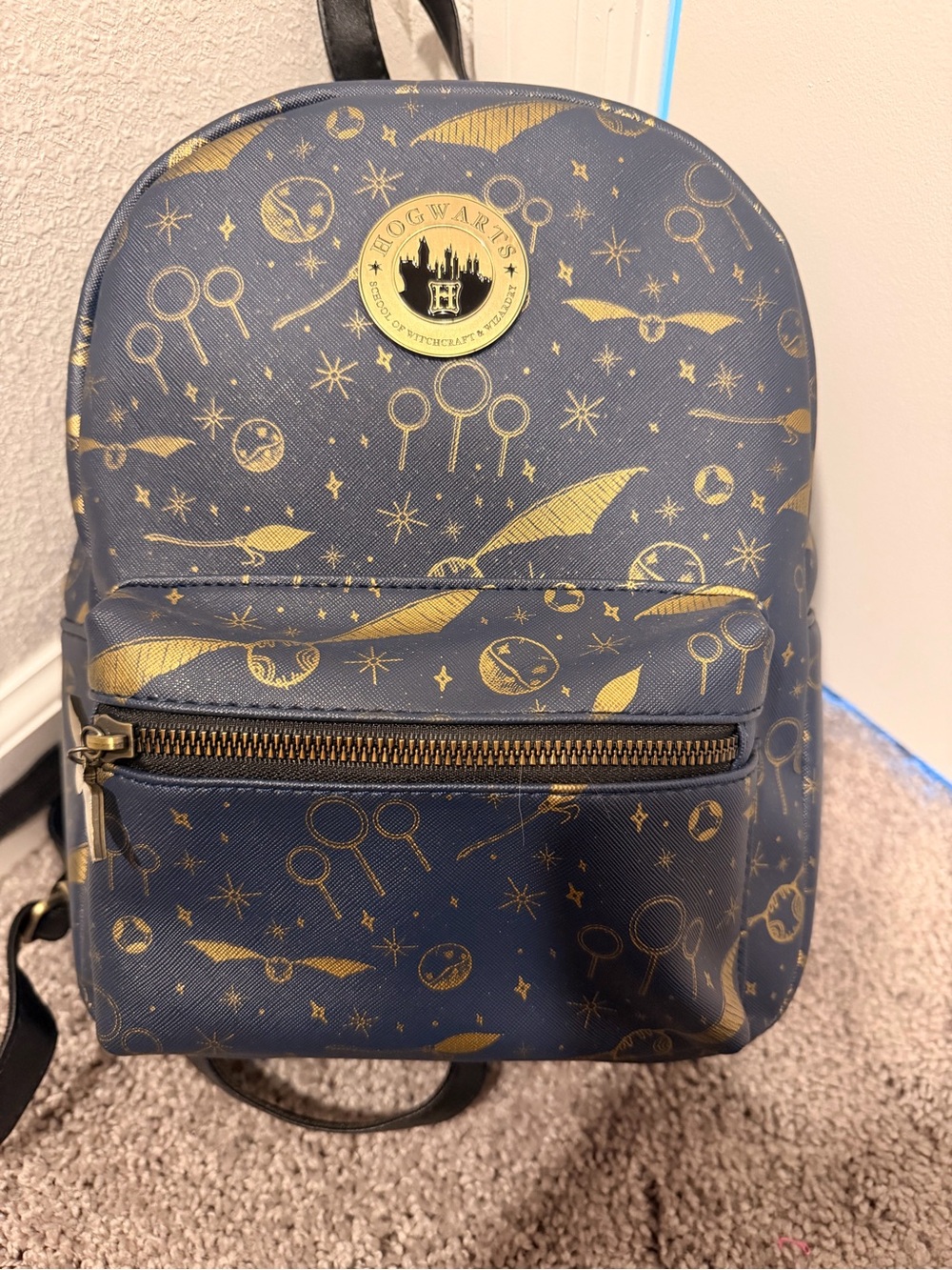 Hot Topic Harry Potter Hogwarts Blue & Gold Mini Backpack